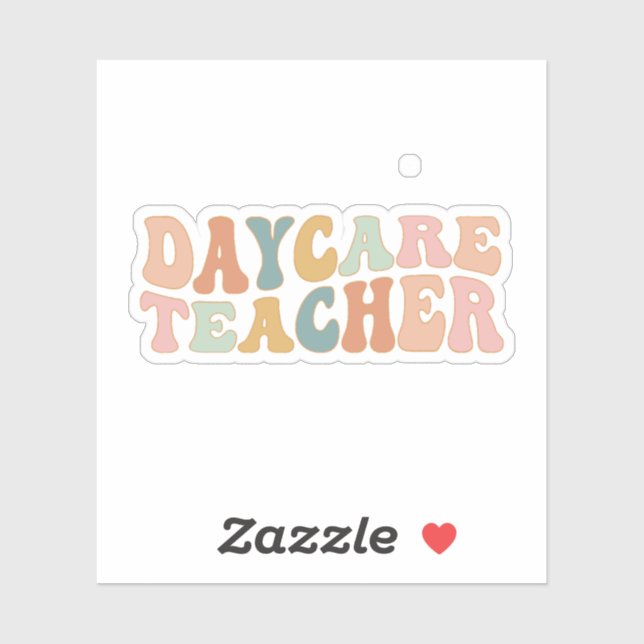 Pegatina Profesora de guarderías, proveedor de atención inf (Hoja)