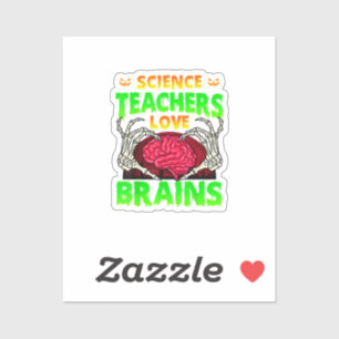 Pegatina Profesores Brains Skeleton Halloween