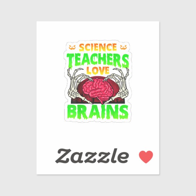 Pegatina Profesores Brains Skeleton Halloween (Hoja)