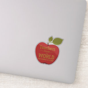 Pegatina Profesores cambian la cita de la manzana roja del