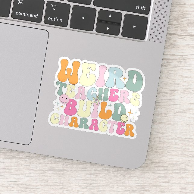 Pegatina Profesores raros construyen personajes enseñando a (Detalle)