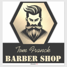 Pegatina Professional Barber Shop black&gold