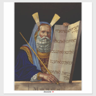 Pegatina Profeta Moisés con las Tablas de la Ley 