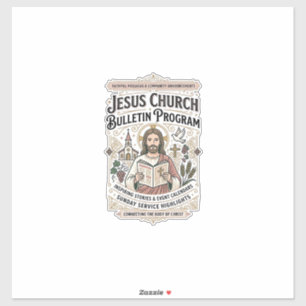Pegatina Programa de Boletín de la Iglesia de Jesús Boletín