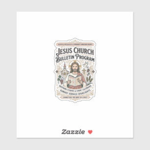 Pegatina Programa de Boletín de la Iglesia de Jesús Boletín