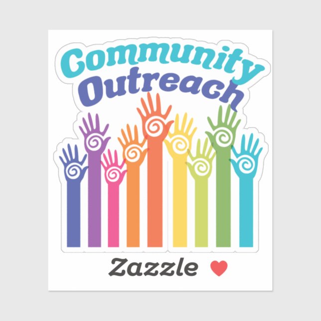 Pegatina Programa de servicios de extensión comunitaria (Hoja)