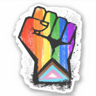 PEGATINA PROGRESO LGBTQ PROGRESO PRIDE FISTER