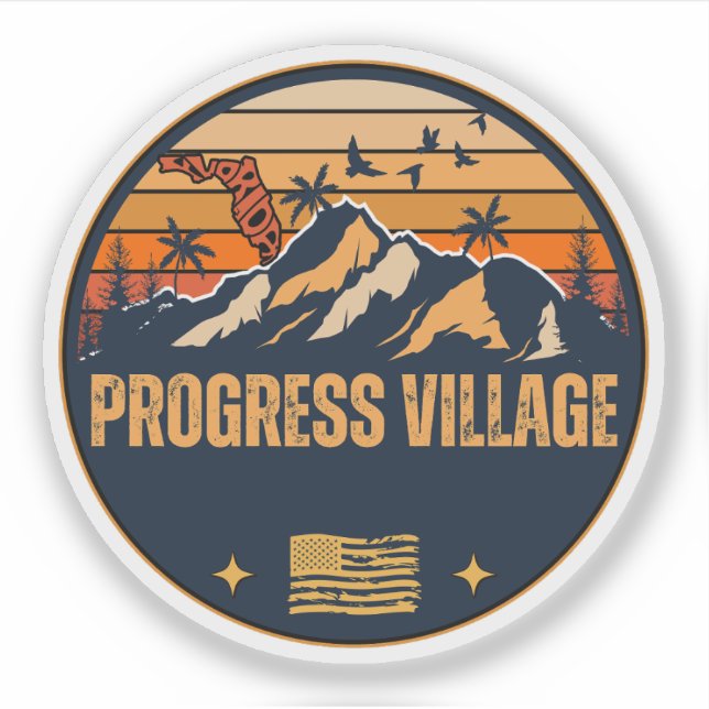 Pegatina Progress Village, Florida  (Anverso)