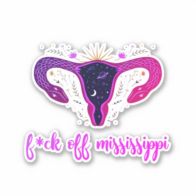 Pegatina Prohibición del aborto en Mississippi Celestial Pr (Anverso)