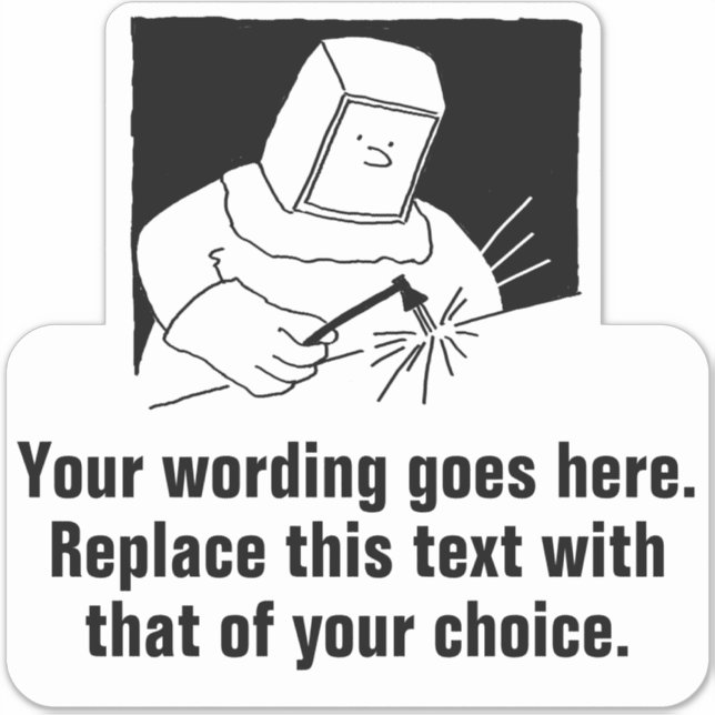 Pegatina Promoción de herrero o soldador (Anverso)