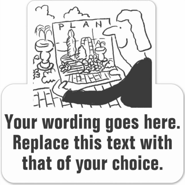 Pegatina Promoción de jardines paisajísticos (Anverso)