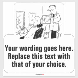 Pegatina Promocional de peluquero o peluquero masculino