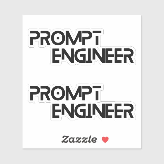 Pegatina Prompt engineer minimalist quote (Hoja)
