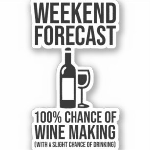 Pegatina Pronóstico de Fin de Semana - 100% de Posibilidade