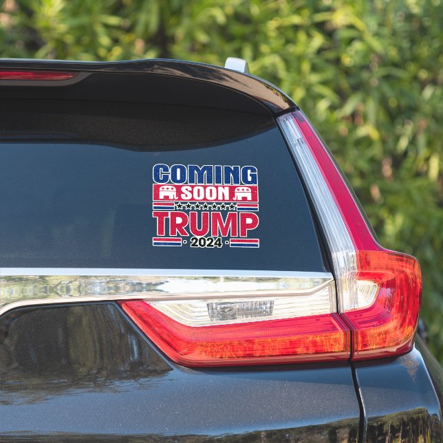 Pegatina Pronto Trump 2024 (Lado del coche)
