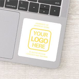 Pegatina Propiedad De Business White   Logotipo de oro