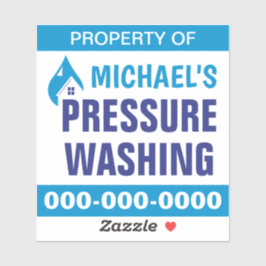 Pegatina Propiedad de lavado de presión