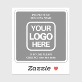 Pegatina Propiedad De Los Negocios | Gris | Logo blanco