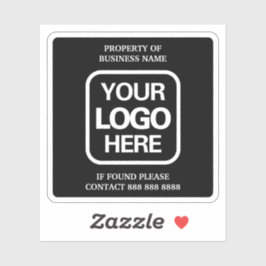 Pegatina Propiedad De Los Negocios | Negra | Logo blanco