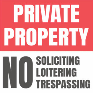 Pegatina Propiedad privada sin solicitud