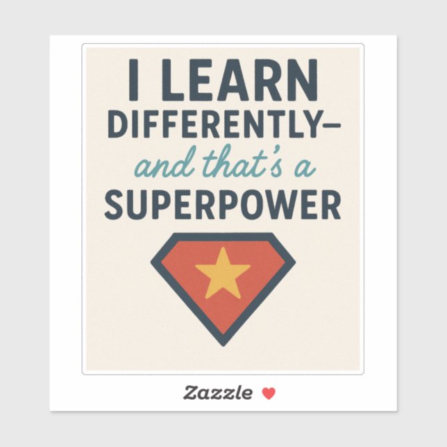 Pegatina Prosperando Con El TDAH* Aprendí De Forma Diferent (Hoja)