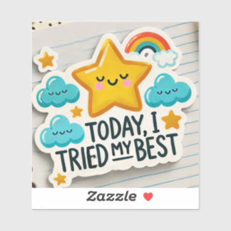 Pegatina Prosperando con el TDAH* Hoy He Probado Lo Mejor