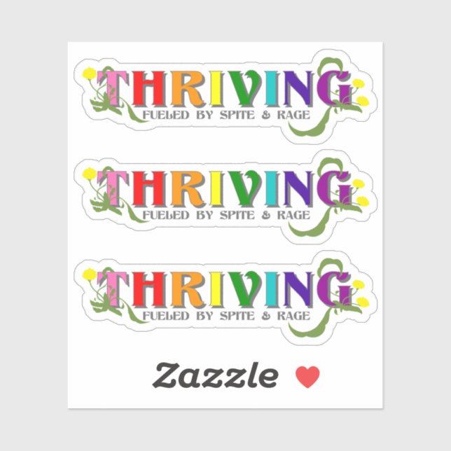 Pegatina Prosperante orgullo arcoiris (Hoja)