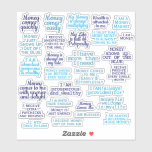 Pegatina Prosperidad de la Manifestación de Dinero Manifies