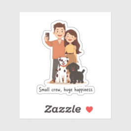 Pegatina Prosperity Paws: La pareja definitiva y la abundan