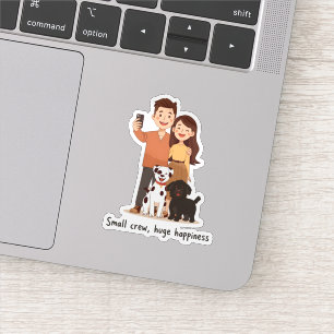 Pegatina Prosperity Paws: La pareja definitiva y la abundan