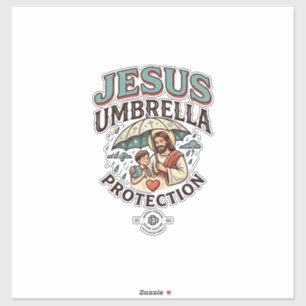 Pegatina Protección de paraguas de Jesús Protección de para