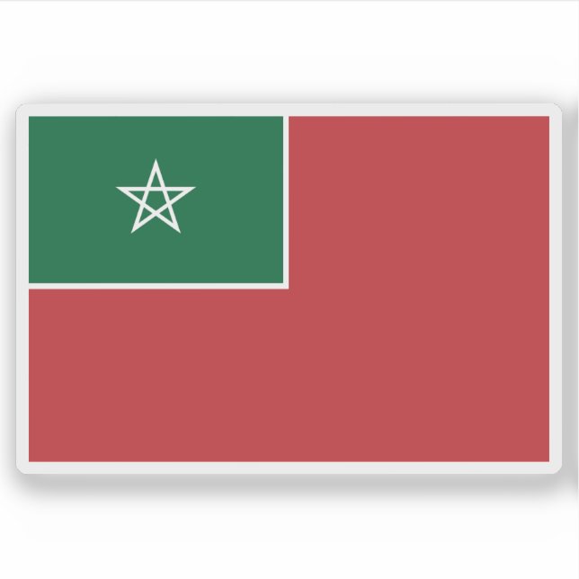 Pegatina Protectorado español en bandera de Marruecos (1937 (Anverso)