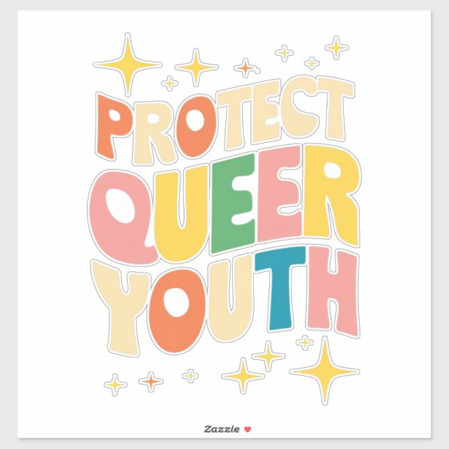 Pegatina Proteger a la juventud queer Proteger a los niños  (Hoja)