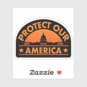 Pegatina Proteger a nuestros Estados Unidos - Anti-Trump Pr