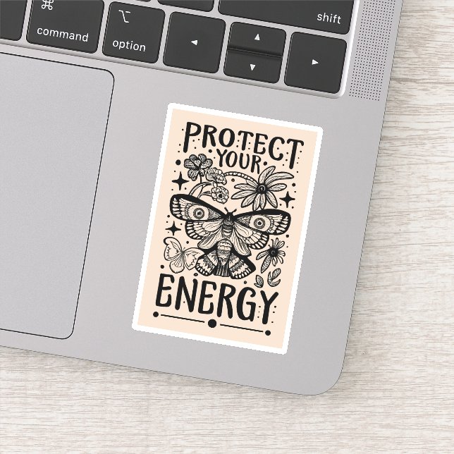 Pegatina Proteja su estética de brujería energética (Detalle)