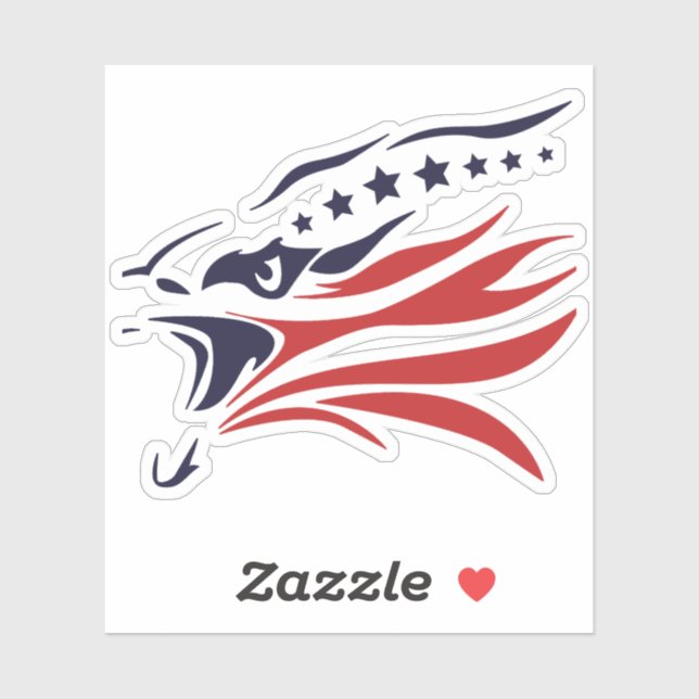 Pegatina Proud American Eagle TShirt - Show Your Patriotism (Hoja)