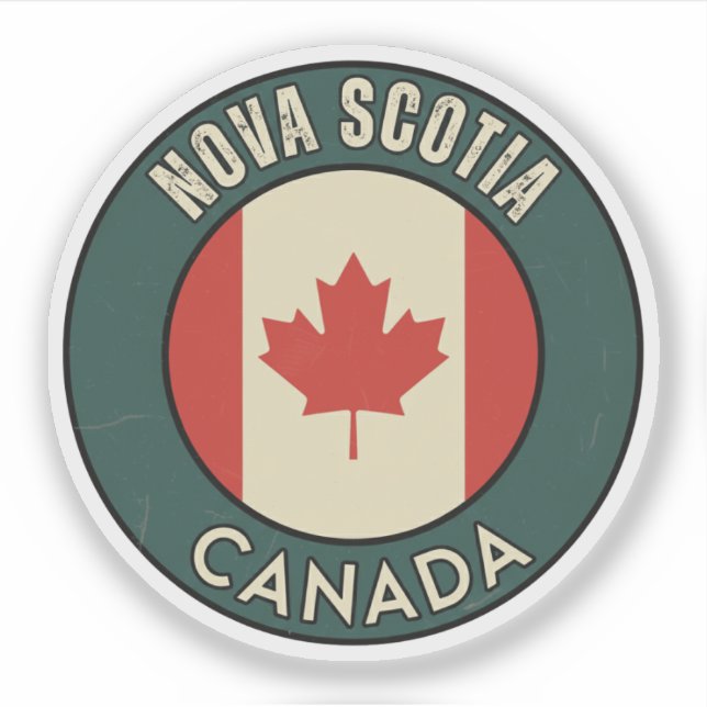 Pegatina Provincia de Nueva Escocia Canadá (Anverso)