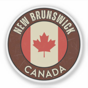 Pegatina Provincia de Nuevo Brunswick Canadá