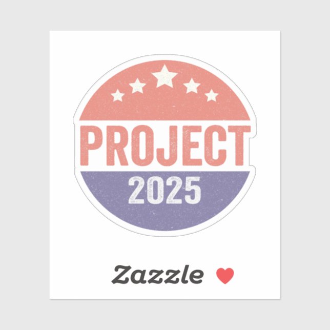 Pegatina Proyecto 2025 Trump American Patroitic USA (Hoja)