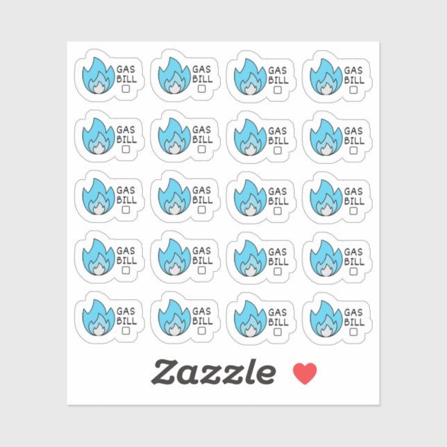 Pegatina Proyecto de ley de utilidad de gas Mini Presupuest (Hoja)