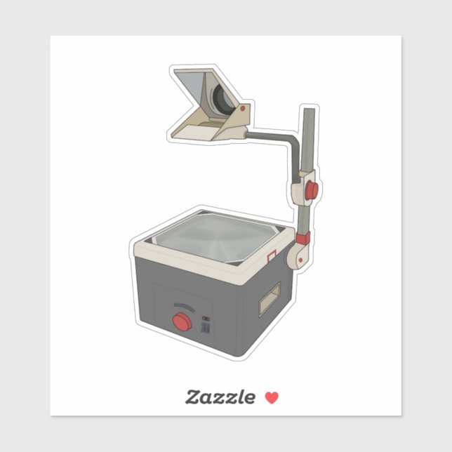 Pegatina Proyector de cabeza de OHP 80s 90s (Hoja)