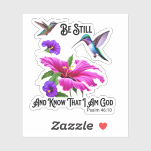 Pegatina Ps 46:10 Be Still and Know Hummingbird