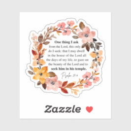 Pegatina Psalm 27:4 One Thing I Ask