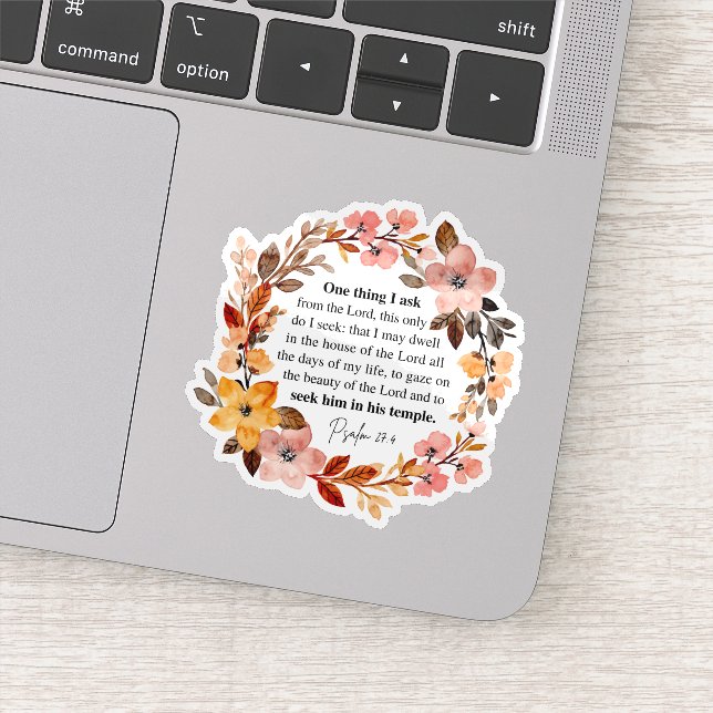 Pegatina Psalm 27:4 One Thing I Ask (Detalle)