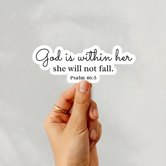 Pegatina Psalm 46:5 God is within her (Subido por el creador)