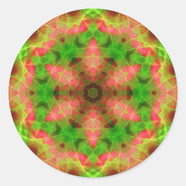 Pegatina Psicodélico Geométrico Furo Weave (Anverso)