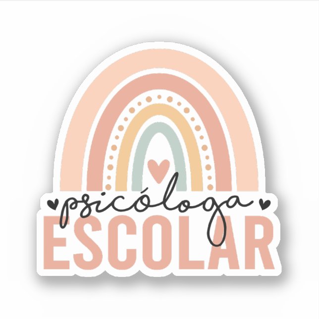 Pegatina Psicóloga Escolar | Psicólogo escolar (Anverso)