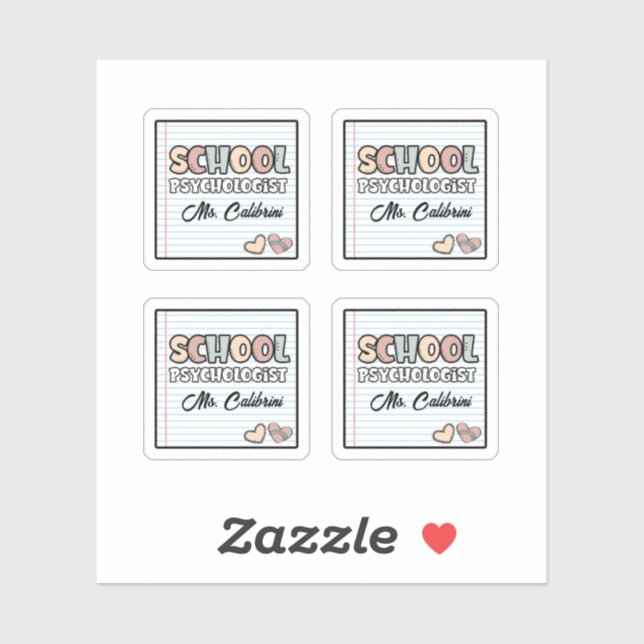 Pegatina Psicólogo de la Escuela Cuta de Papel (Hoja)