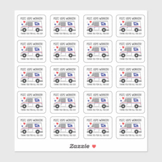 Pegatina Psst, USPS Worker! ¡Gracias Por Todo Lo Que Haces!