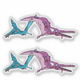Pegatina Pterodáctilos zombies